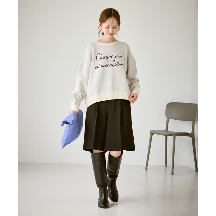 スウェットライクロゴニットプルオーバー | ROPE' PICNIC | 詳細画像2 