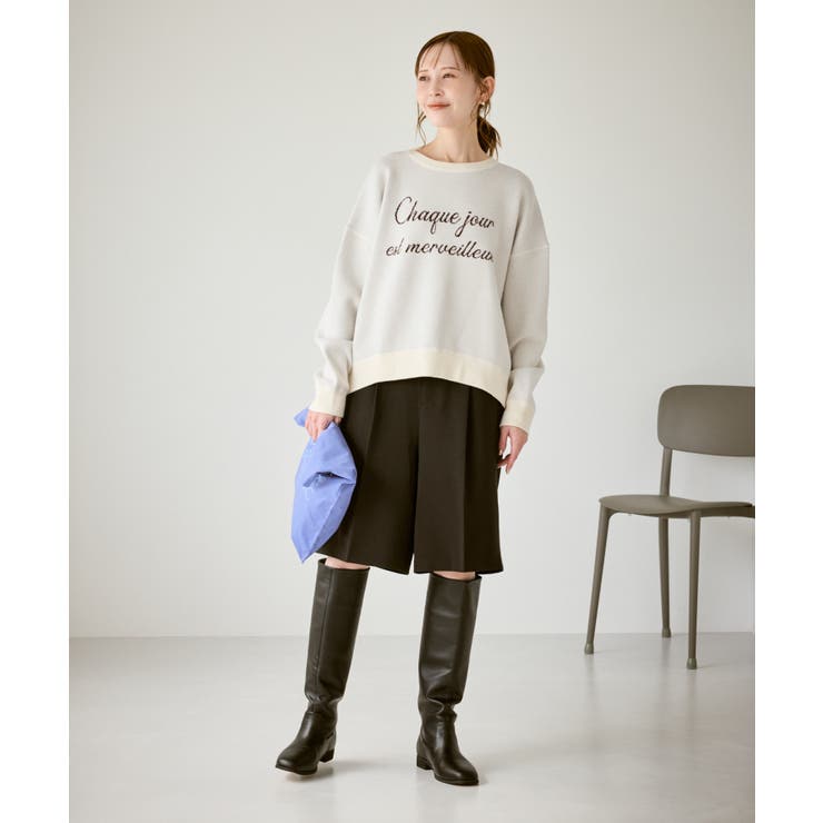 スウェットライクロゴニットプルオーバー | ROPE' PICNIC | 詳細画像3 