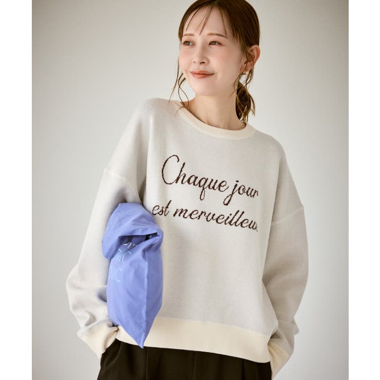 スウェットライクロゴニットプルオーバー | ROPE' PICNIC | 詳細画像5 