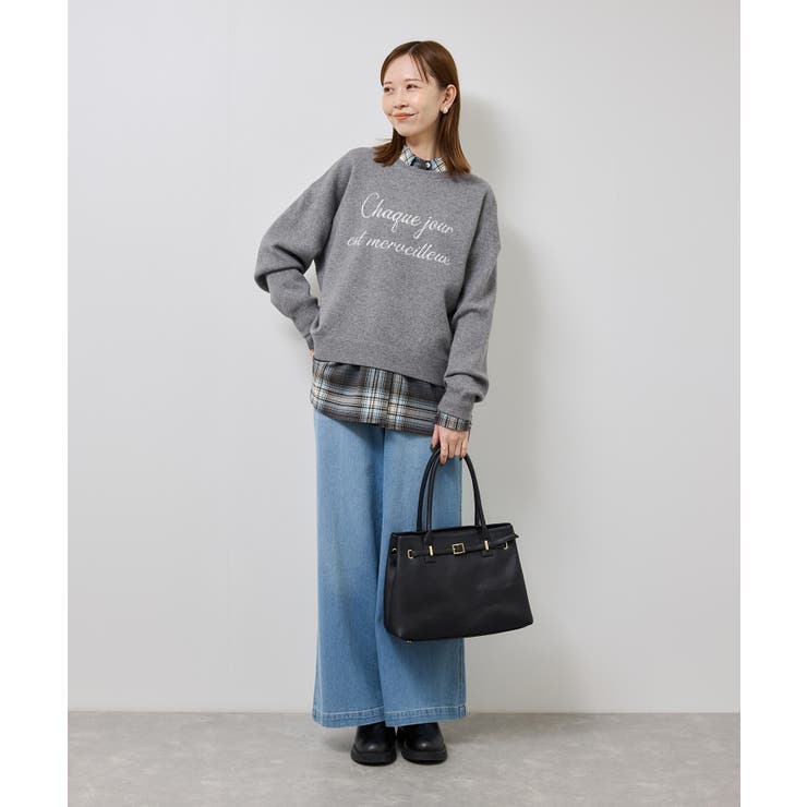 スウェットライクロゴニットプルオーバー | ROPE' PICNIC | 詳細画像8 