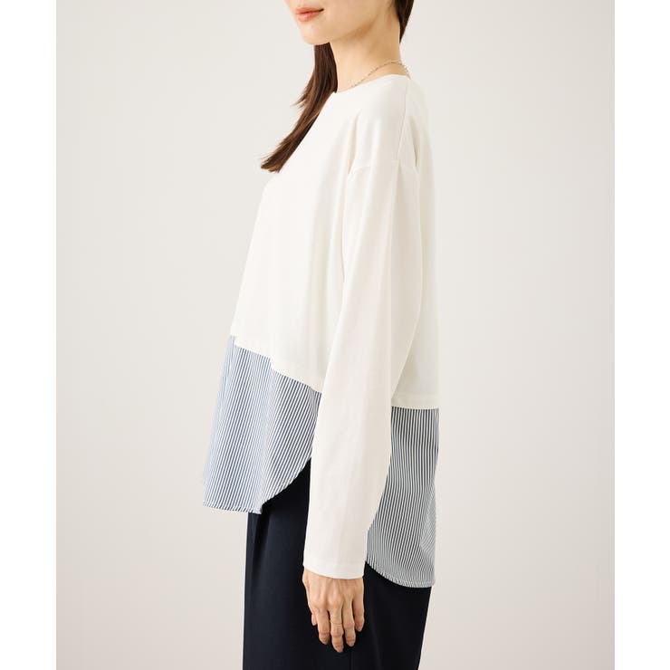 布帛ドッキングロングスリーブTシャツ | ROPE' PICNIC | 詳細画像25 