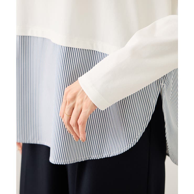 布帛ドッキングロングスリーブTシャツ | ROPE' PICNIC | 詳細画像28 