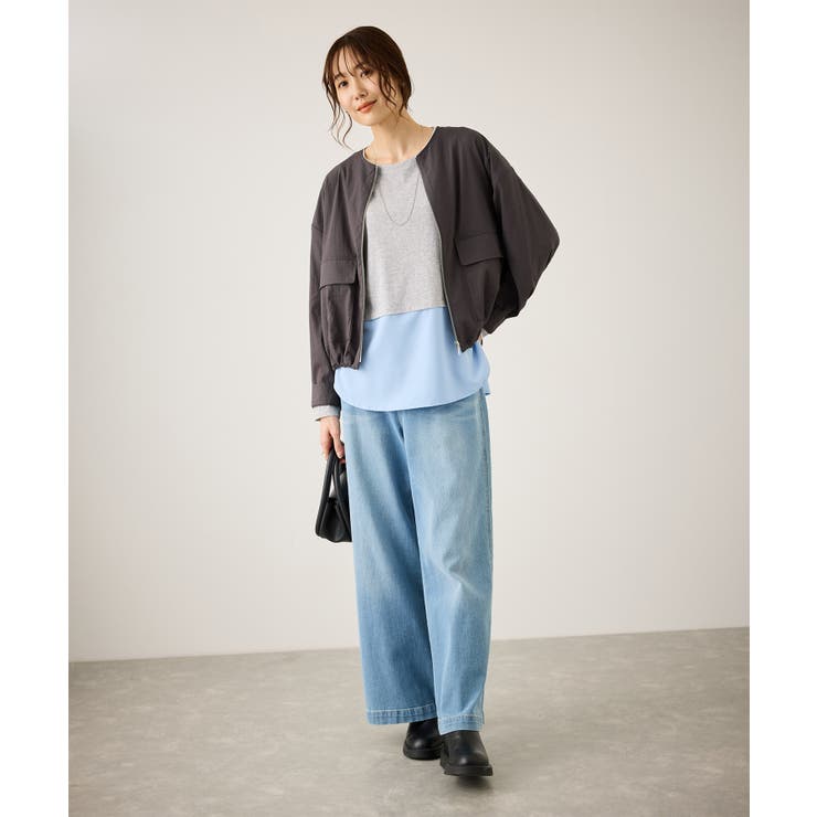 布帛ドッキングロングスリーブTシャツ | ROPE' PICNIC | 詳細画像4 