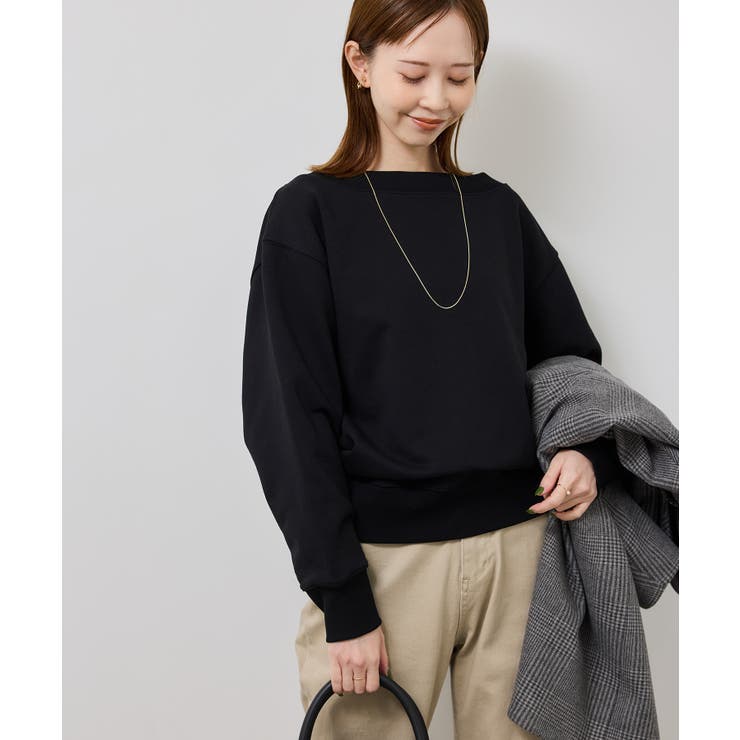 ブラック(01) | 2WAYボートネックスウェット/リンクコーデ | ROPE' PICNIC
