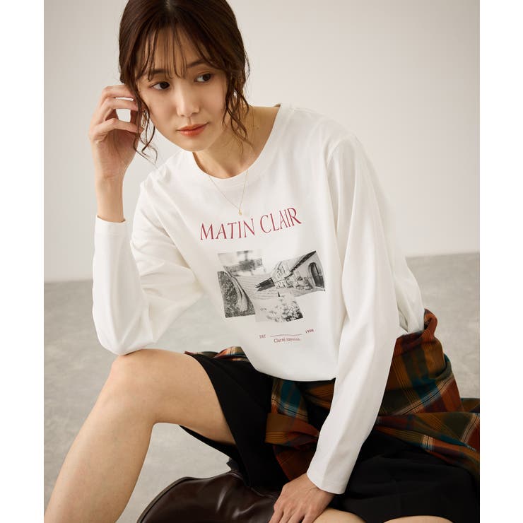 ホワイト系(12) | 汗染み防止アソートロゴロングスリーブTシャツ/UVカット・接触冷感 | ROPE' PICNIC