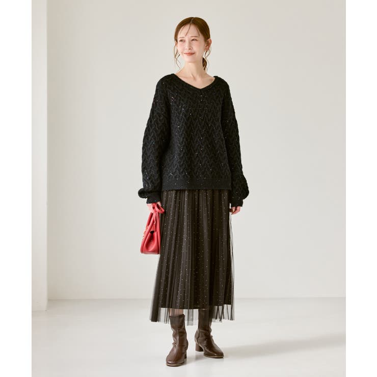 ミニフラワースパンコールニット | ROPE' PICNIC | 詳細画像3 