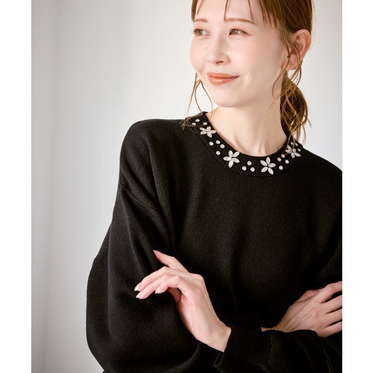 ビジューニットプルオーバー | ROPE' PICNIC | 詳細画像3 