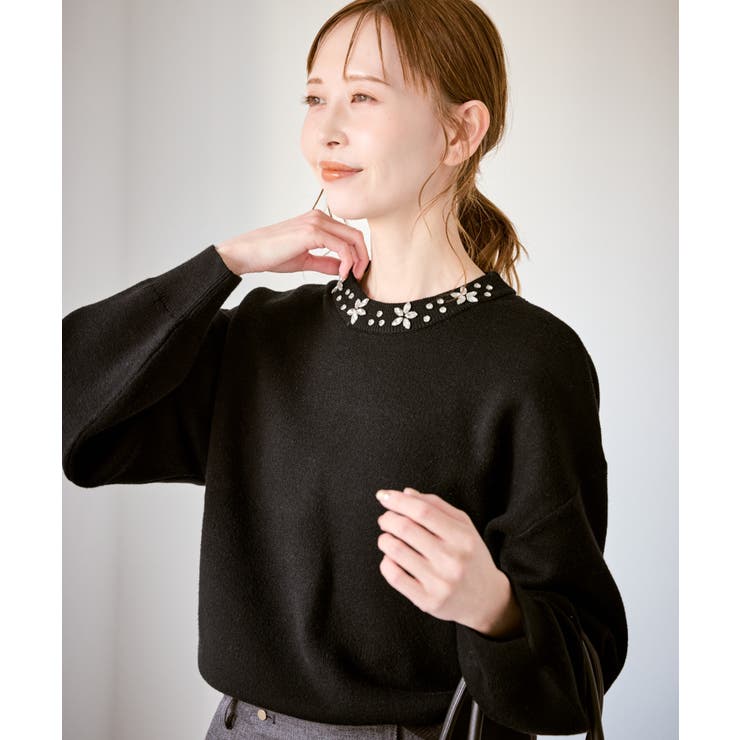 ビジューニットプルオーバー | ROPE' PICNIC | 詳細画像4 