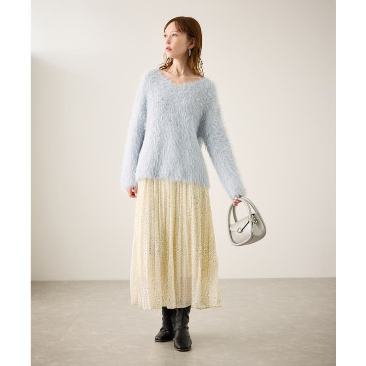 フェザーVネックニット | ROPE' PICNIC | 詳細画像28 