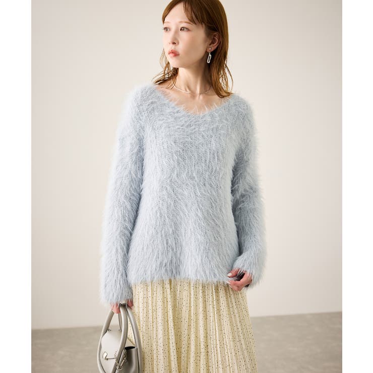 フェザーVネックニット | ROPE' PICNIC | 詳細画像30 