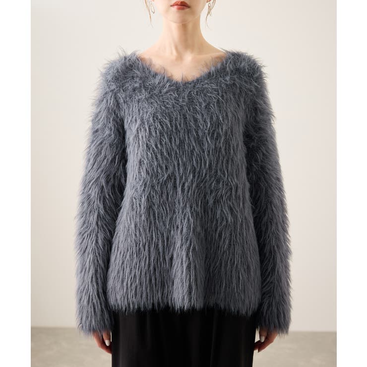 フェザーVネックニット | ROPE' PICNIC | 詳細画像32 