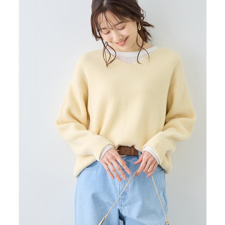 【新色追加】スフレニットシリーズ Vネックニットプルオーバー イージーケア | ROPE' PICNIC | 詳細画像13 