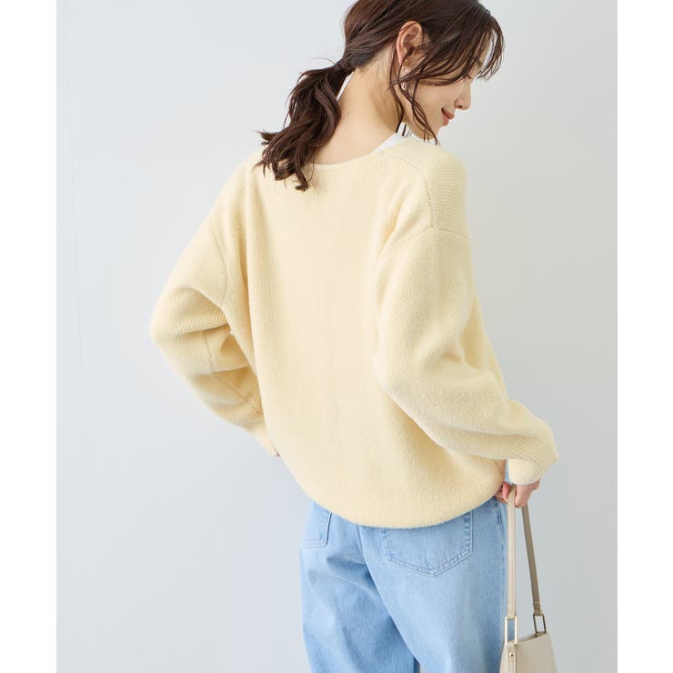 【新色追加】スフレニットシリーズ Vネックニットプルオーバー イージーケア | ROPE' PICNIC | 詳細画像14 