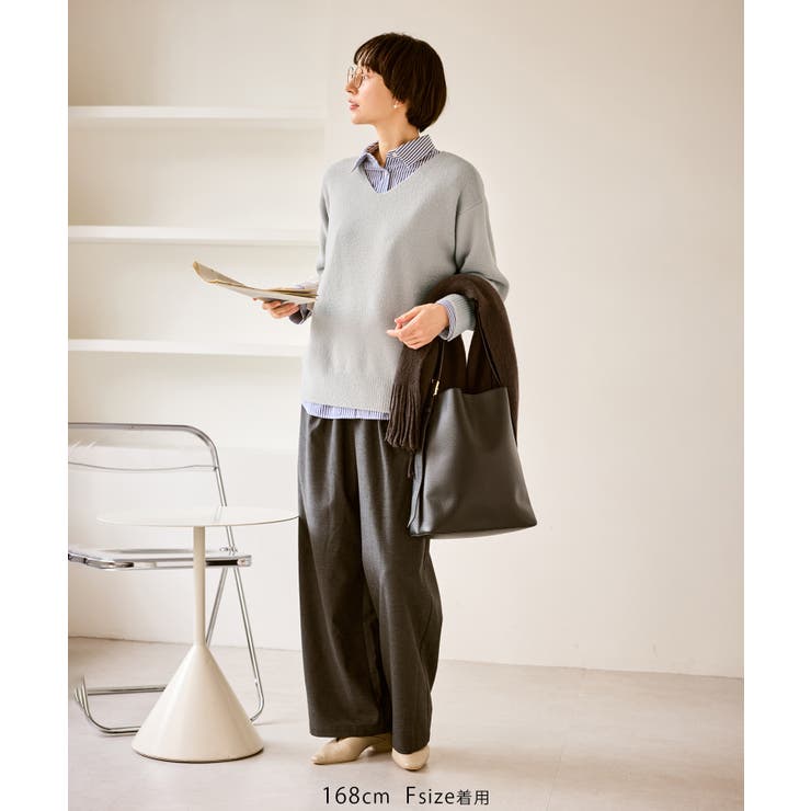 【新色追加】スフレニットシリーズ Vネックニットプルオーバー イージーケア | ROPE' PICNIC | 詳細画像16 