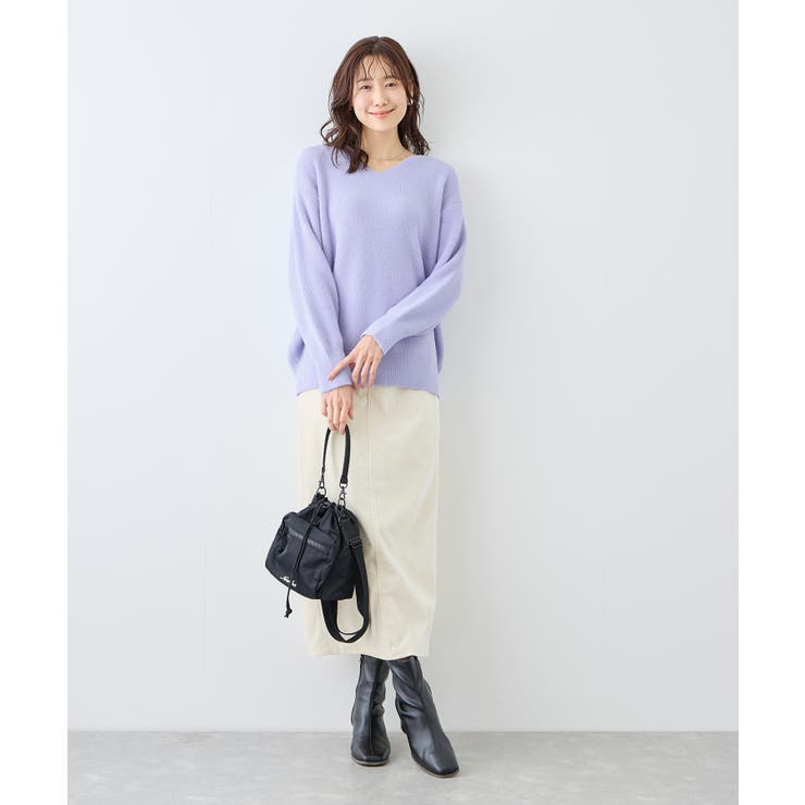 【新色追加】スフレニットシリーズ Vネックニットプルオーバー イージーケア | ROPE' PICNIC | 詳細画像6 