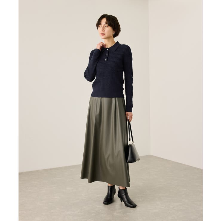 ポロカラーミニケーブルニット/イージーケア | ROPE' PICNIC | 詳細画像17 