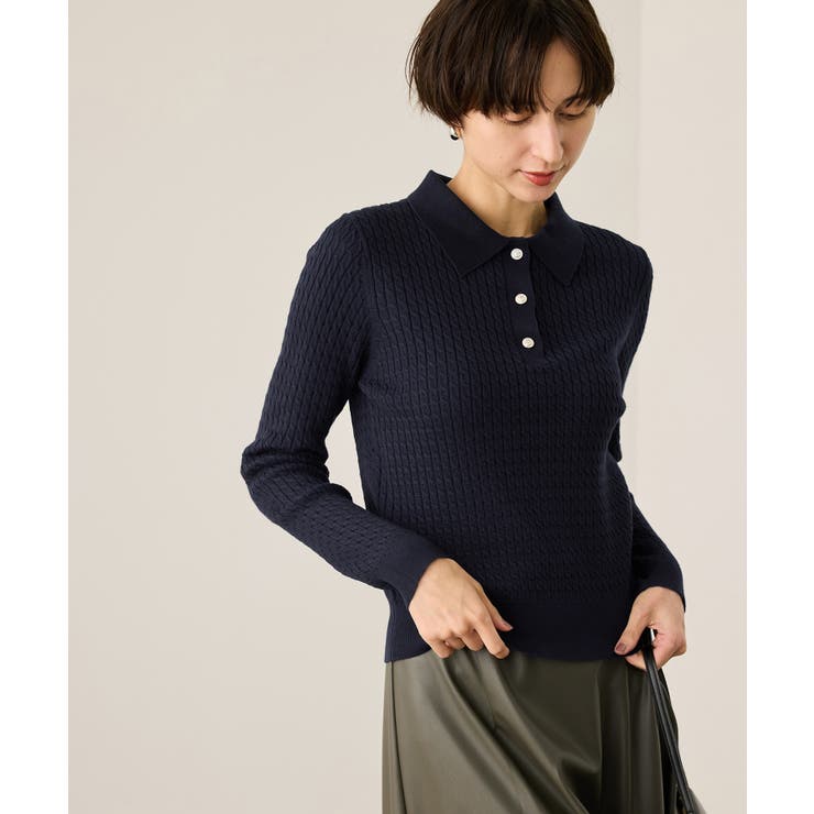 ポロカラーミニケーブルニット/イージーケア | ROPE' PICNIC | 詳細画像22 