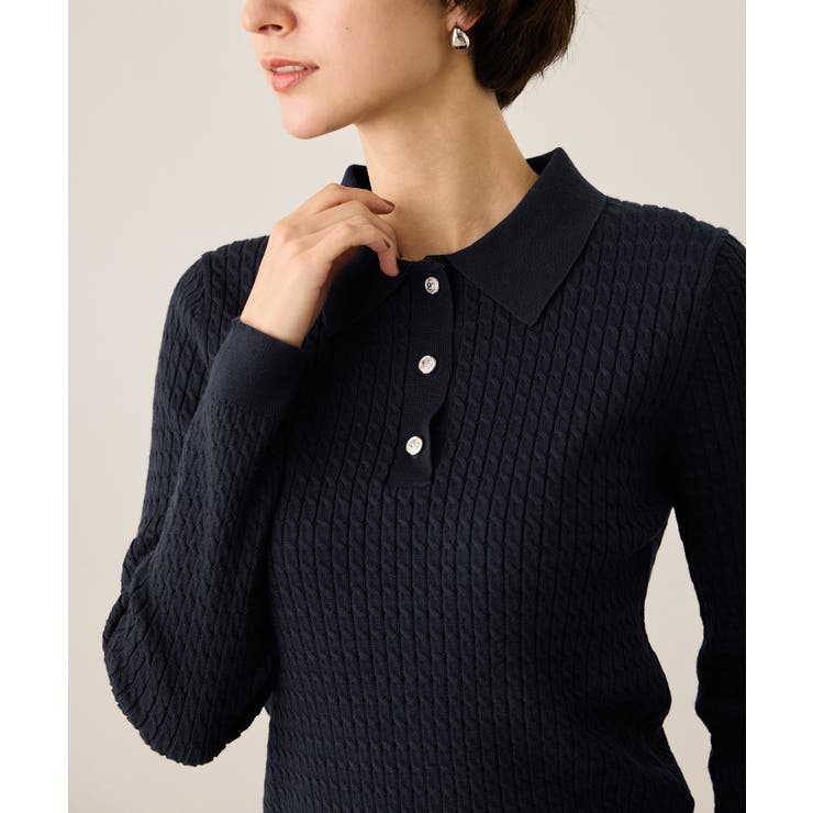 ポロカラーミニケーブルニット/イージーケア | ROPE' PICNIC | 詳細画像24 