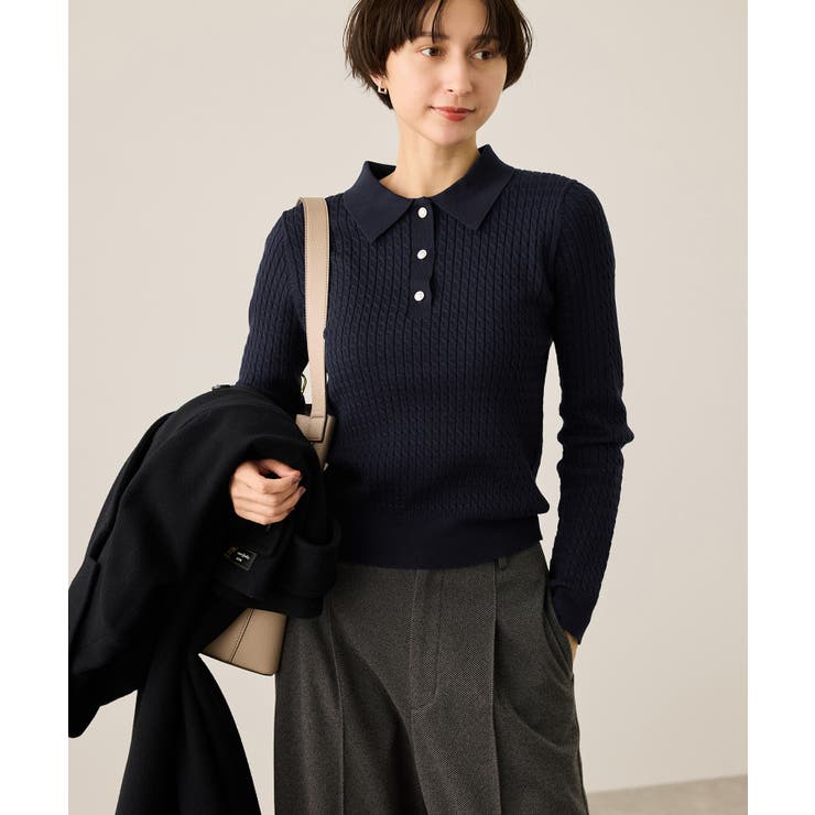 ポロカラーミニケーブルニット/イージーケア | ROPE' PICNIC | 詳細画像28 