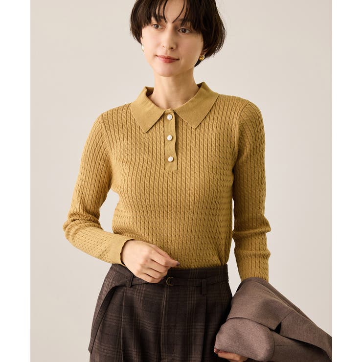 ポロカラーミニケーブルニット/イージーケア | ROPE' PICNIC | 詳細画像33 