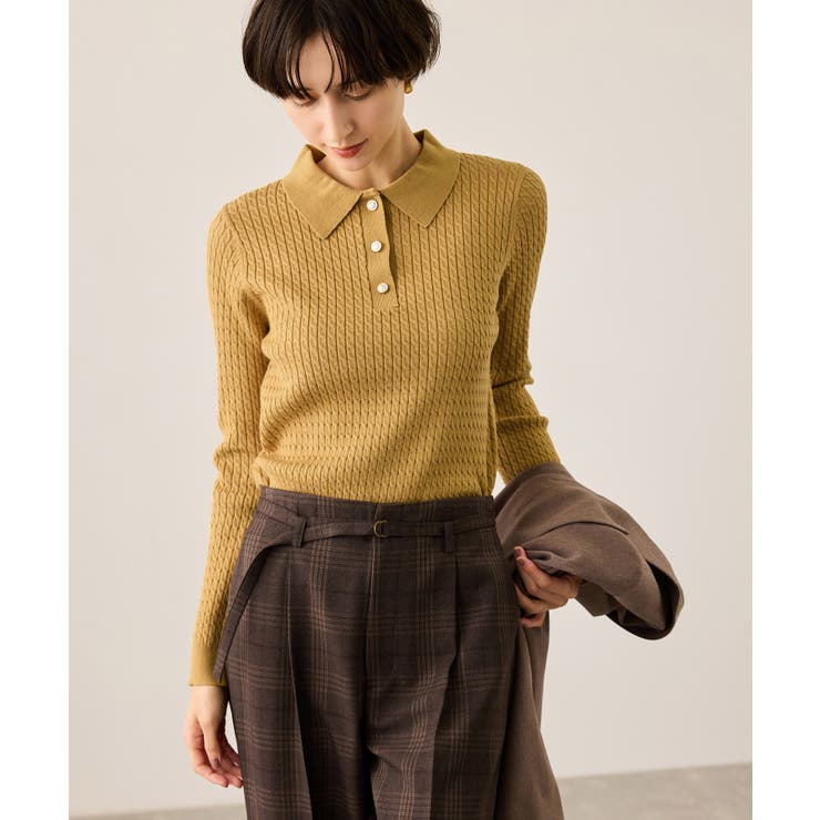 ポロカラーミニケーブルニット/イージーケア | ROPE' PICNIC | 詳細画像34 