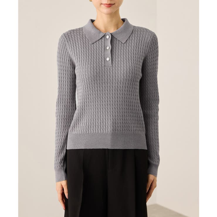 ポロカラーミニケーブルニット/イージーケア | ROPE' PICNIC | 詳細画像36 