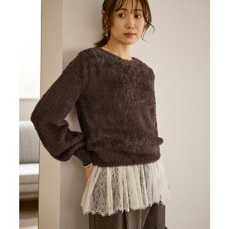 ブラウン(20) | ショートフェザーニットプルオーバー | ROPE' PICNIC