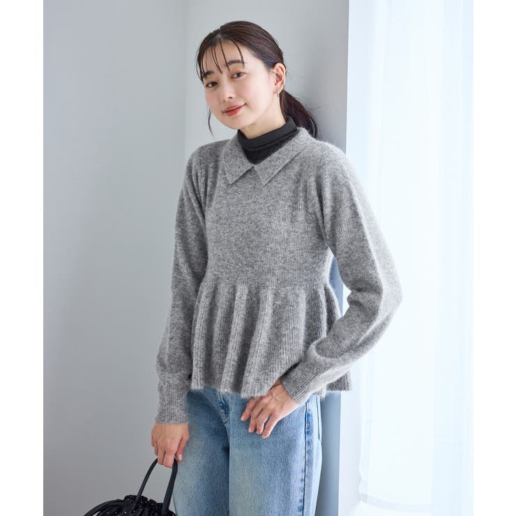 アンゴラ混ペプラムニット | ROPE' PICNIC | 詳細画像5 