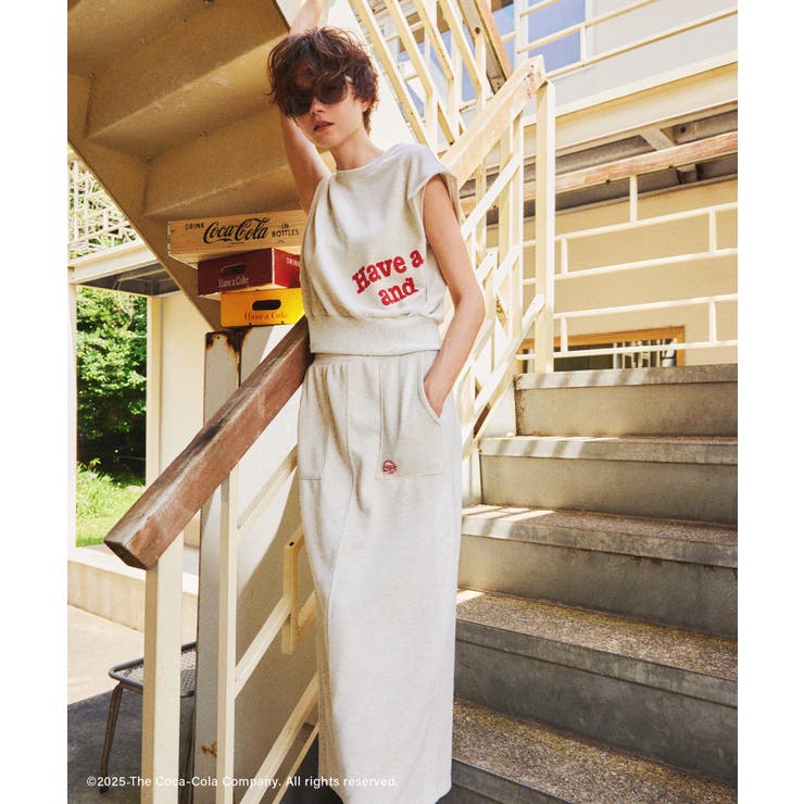 【Coca Cola】【汗染み加工 セットアップ対応】ラメ入りミニ裏毛フレンチス… | ROPE' PICNIC | 詳細画像6 