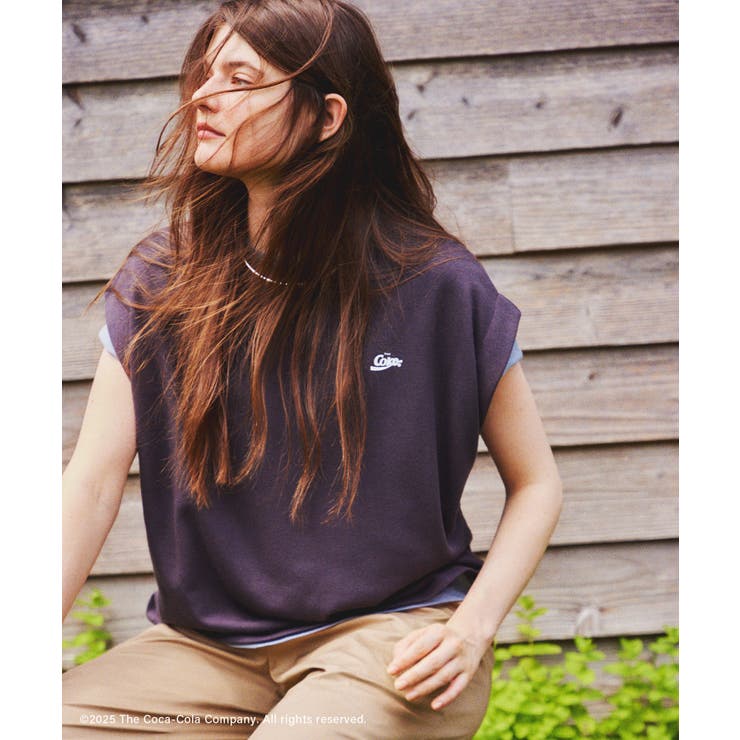 チャコール(06) | 【Coca Cola】【汗染み加工 セットアップ対応】ラメ入りミニ裏毛フレンチス… | ROPE' PICNIC