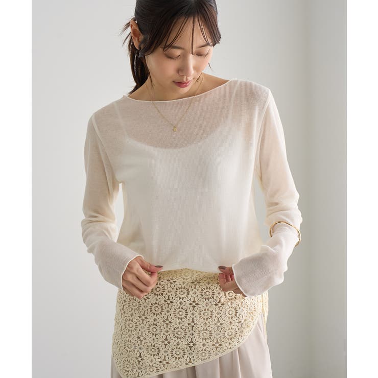 ホワイト(10) | ラメシアーリブトップス | ROPE' PICNIC