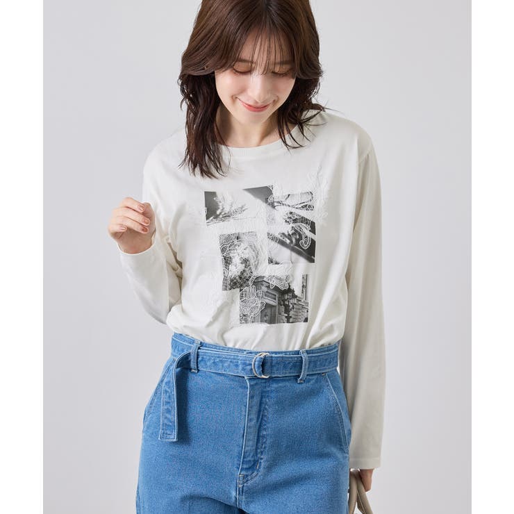 ホワイト系(11) | アソートプリントロングスリーブTシャツ | ROPE' PICNIC