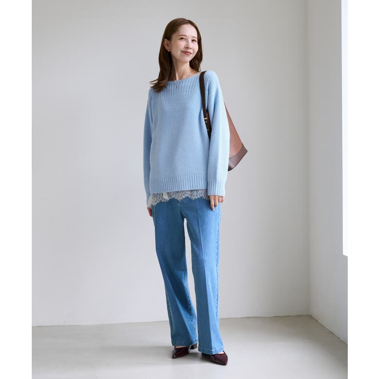 【ちゃんと＋かわいい保証】スフレニット ボートネックプルオーバー | ROPE' PICNIC | 詳細画像18 
