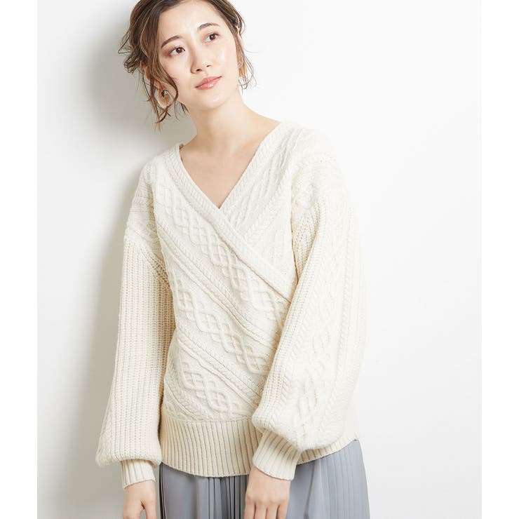 2way ケーブルカシュクールプルオーバー 品番 Rpcw Rope Picnic ロペピクニック のレディースファッション通販 Shoplist ショップリスト