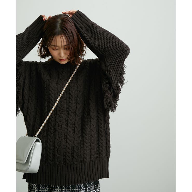 【WEB限定】フリンジニットプルオーバー | ROPE' PICNIC | 詳細画像1 