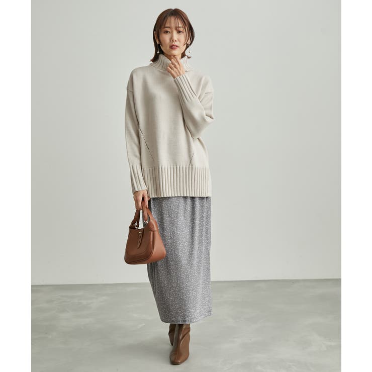 【WEB限定】タートルネックスリットニットプルオーバー | ROPE' PICNIC | 詳細画像14 