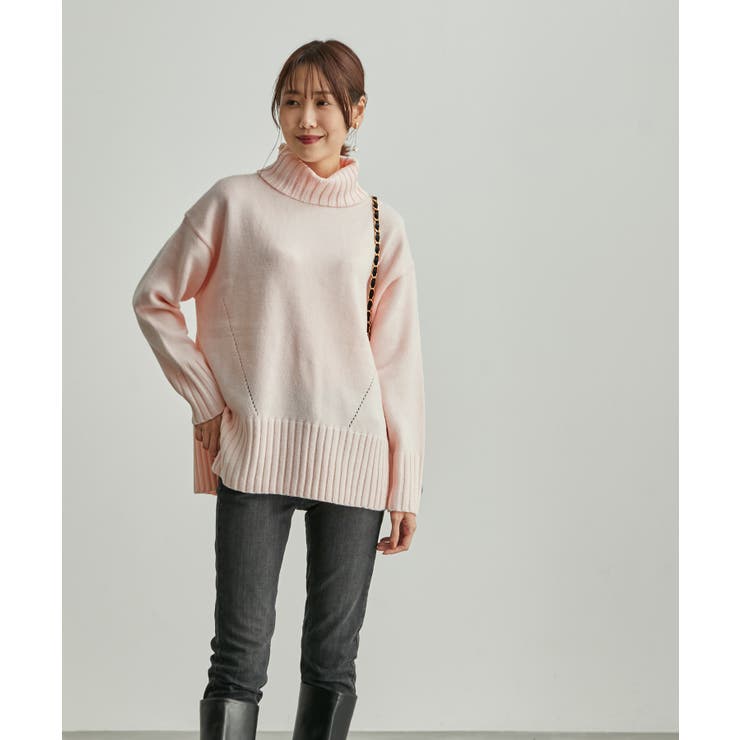 【WEB限定】タートルネックスリットニットプルオーバー | ROPE' PICNIC | 詳細画像21 