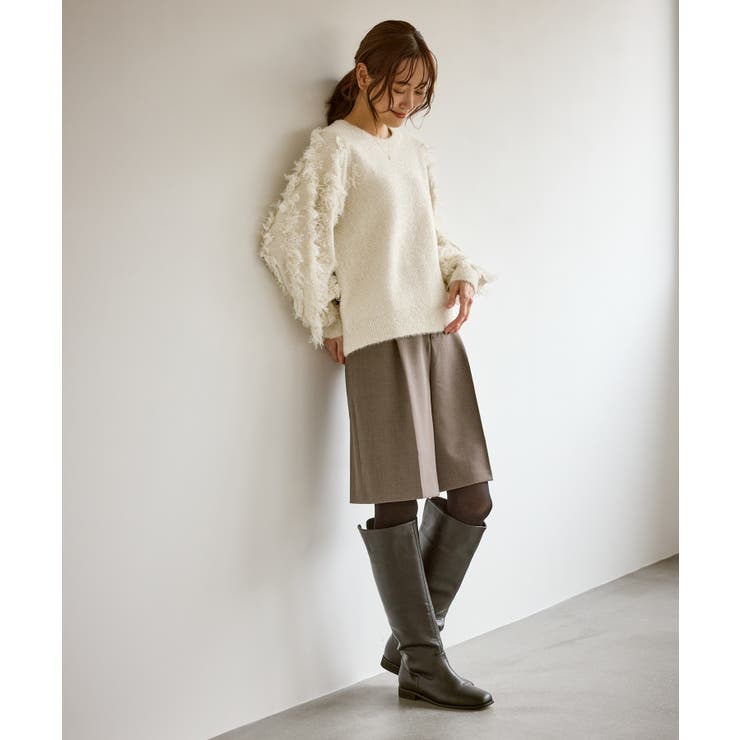 【emur/エミュール】ラメジャガードフリンジスリーブプルオーバー | ROPE' PICNIC | 詳細画像10 