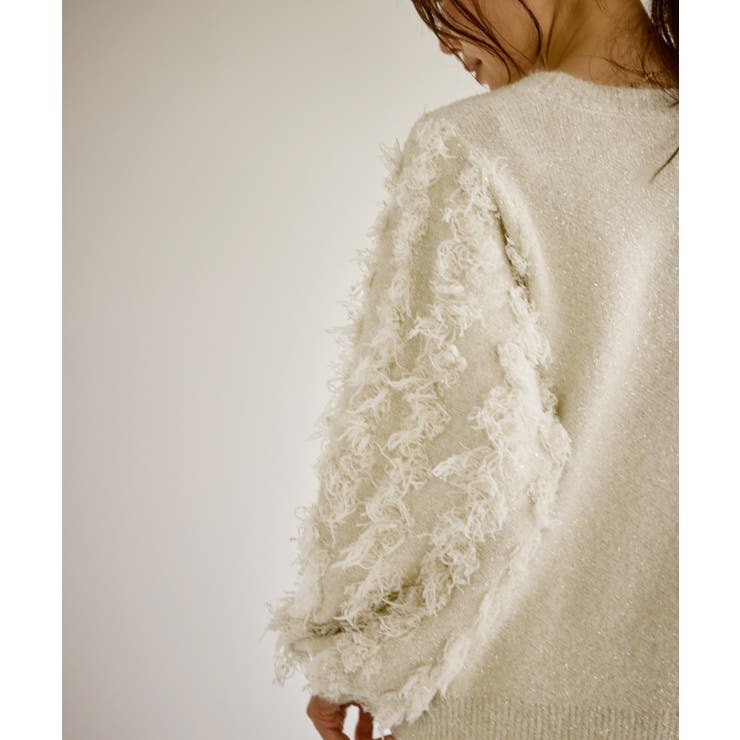 【emur/エミュール】ラメジャガードフリンジスリーブプルオーバー | ROPE' PICNIC | 詳細画像14 