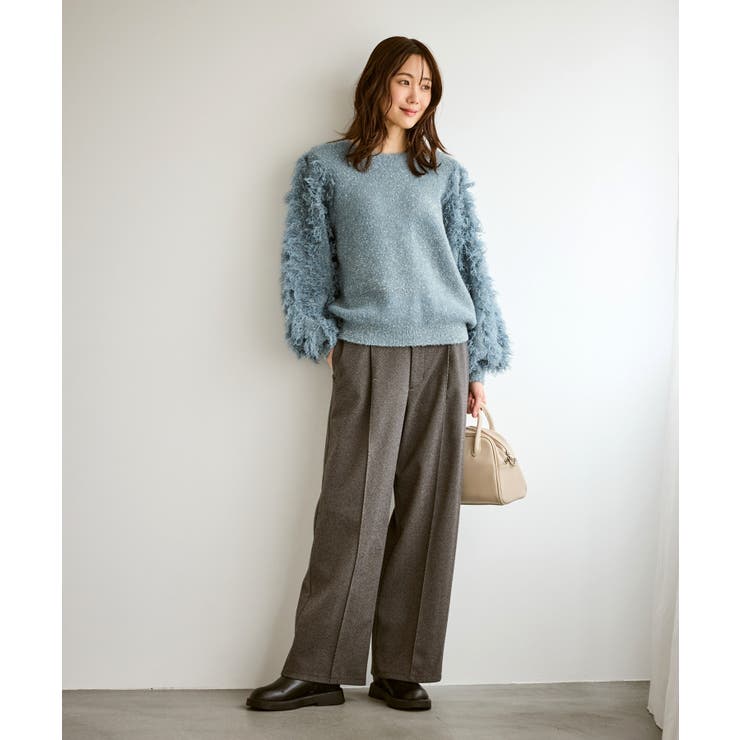 【emur/エミュール】ラメジャガードフリンジスリーブプルオーバー | ROPE' PICNIC | 詳細画像16 