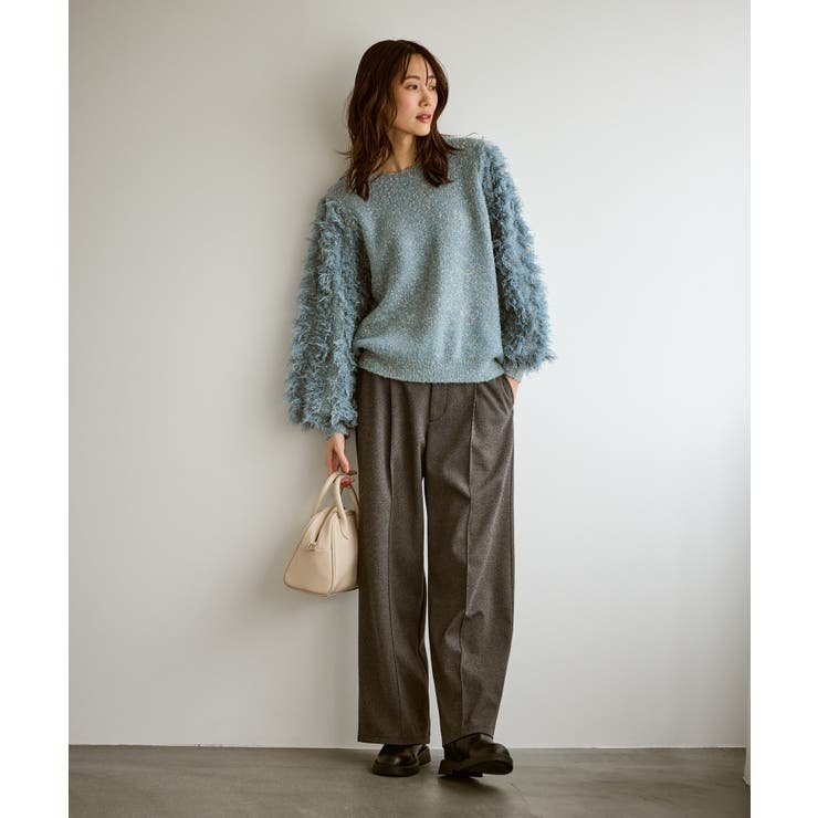 【emur/エミュール】ラメジャガードフリンジスリーブプルオーバー | ROPE' PICNIC | 詳細画像17 