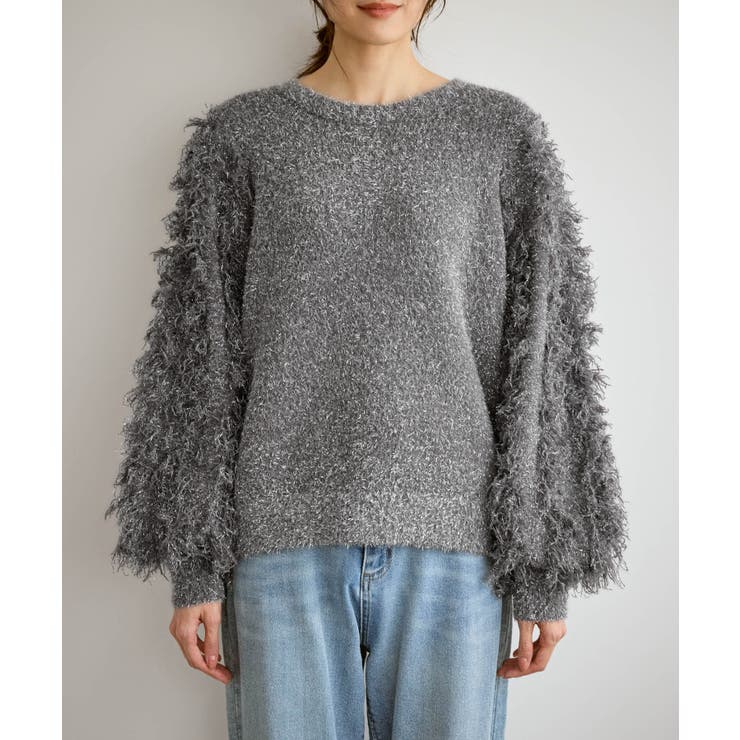 【emur/エミュール】ラメジャガードフリンジスリーブプルオーバー | ROPE' PICNIC | 詳細画像21 