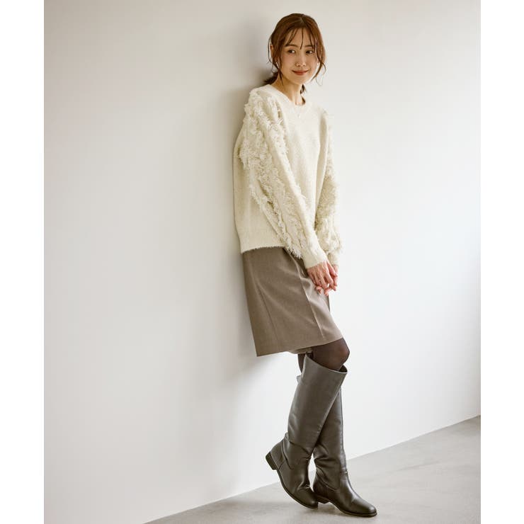 【emur/エミュール】ラメジャガードフリンジスリーブプルオーバー | ROPE' PICNIC | 詳細画像8 