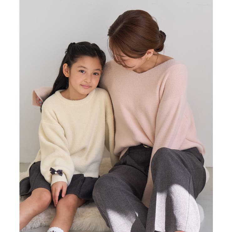 【ちゃんと＋かわいい保証】【WEB限定】スフレニット Vネックコンパクトプルオー… | ROPE' PICNIC | 詳細画像31 