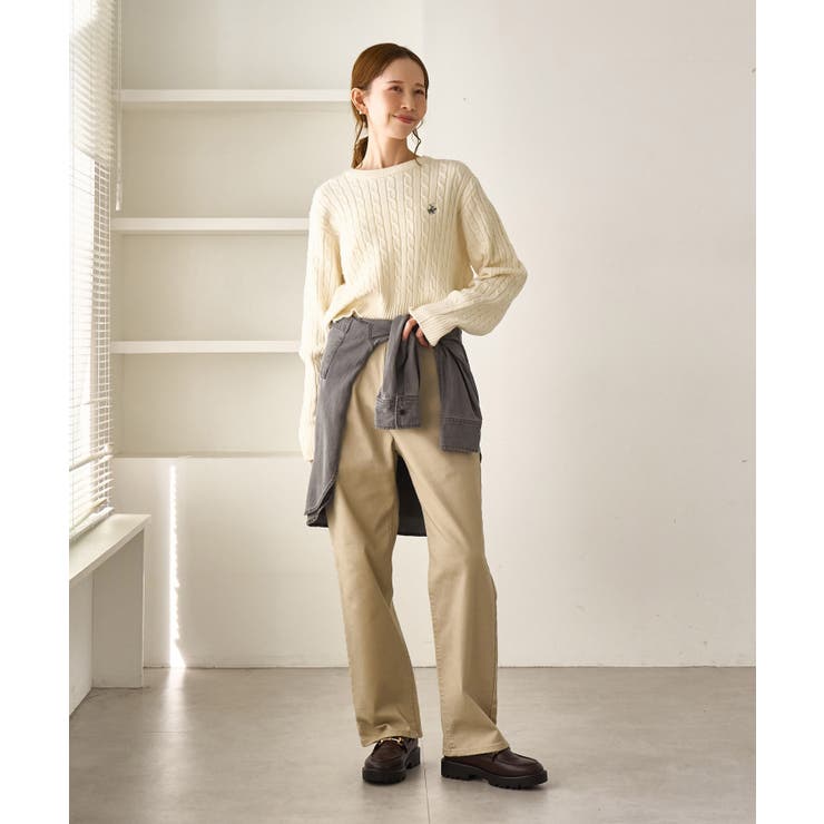 ケーブル編みクロップドニットプルオーバー | ROPE' PICNIC | 詳細画像10 