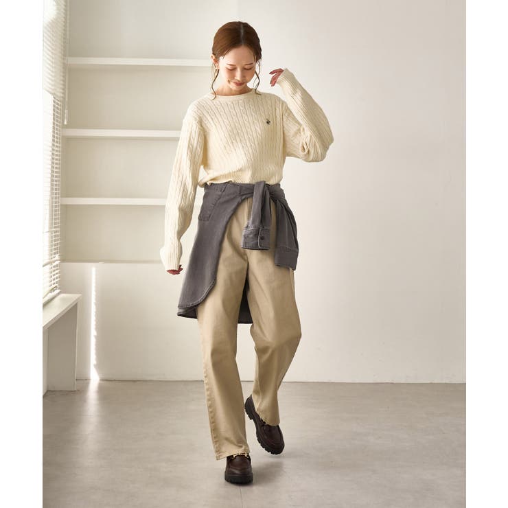 ケーブル編みクロップドニットプルオーバー | ROPE' PICNIC | 詳細画像11 