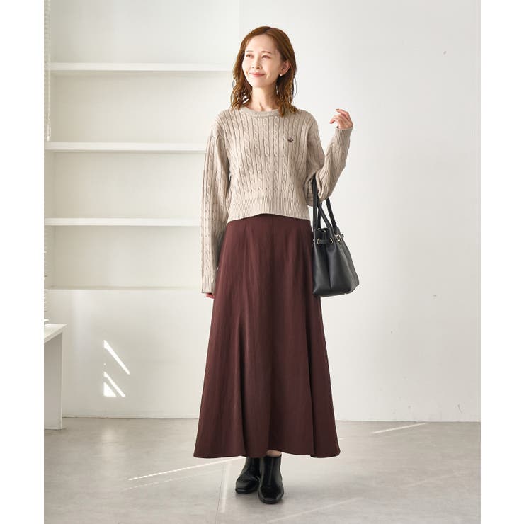 ケーブル編みクロップドニットプルオーバー | ROPE' PICNIC | 詳細画像14 