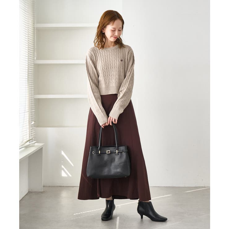 ケーブル編みクロップドニットプルオーバー | ROPE' PICNIC | 詳細画像15 