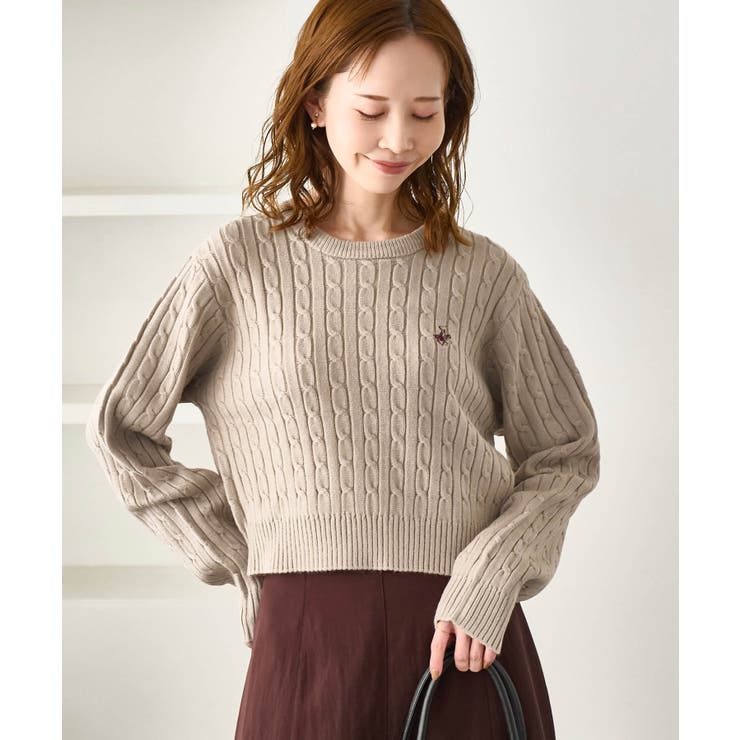 ケーブル編みクロップドニットプルオーバー | ROPE' PICNIC | 詳細画像16 