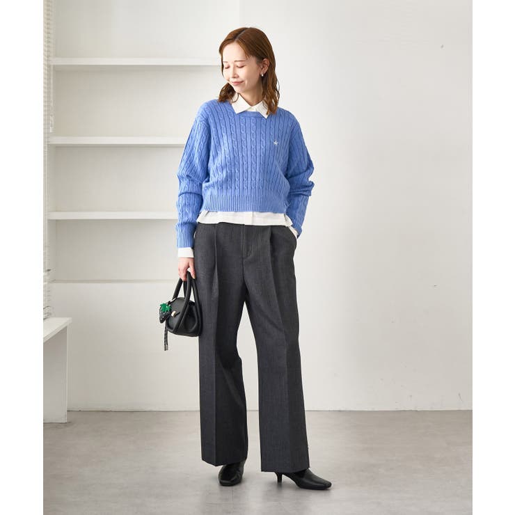 ケーブル編みクロップドニットプルオーバー | ROPE' PICNIC | 詳細画像19 